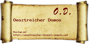 Oesztreicher Domos névjegykártya